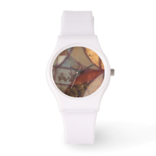 Montre Peinture Abstraite de feuilles florales par Norman