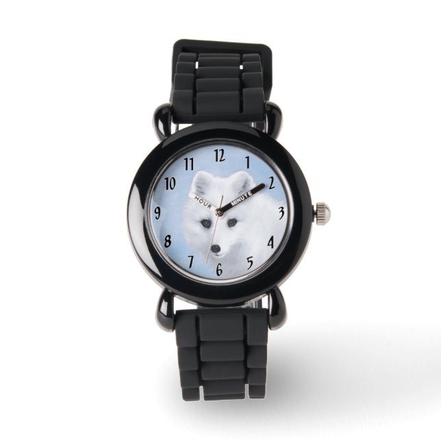 Montre Peinture Arctic Fox - Art original de la faune (Recto)