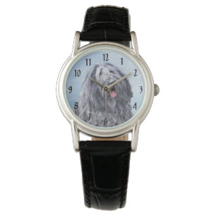 Montre Peinture Bergamasco Sheepdog - Chien original mign