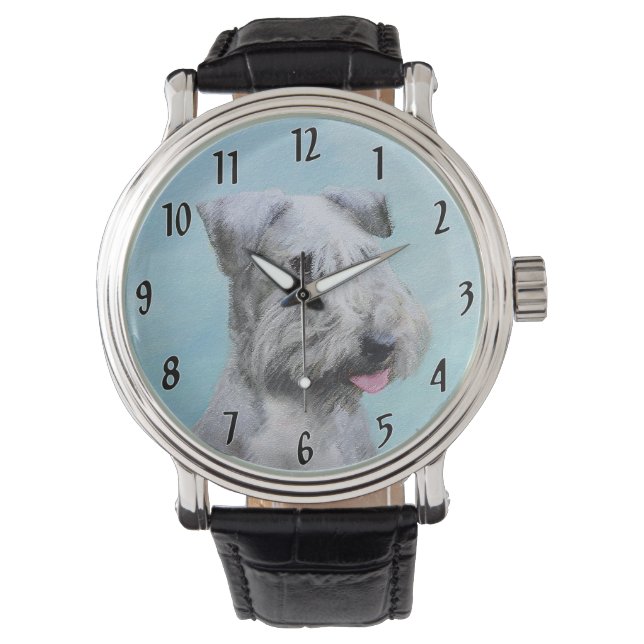 Montre Peinture Cesky Terrier - Cute Original Chien Art (devant)