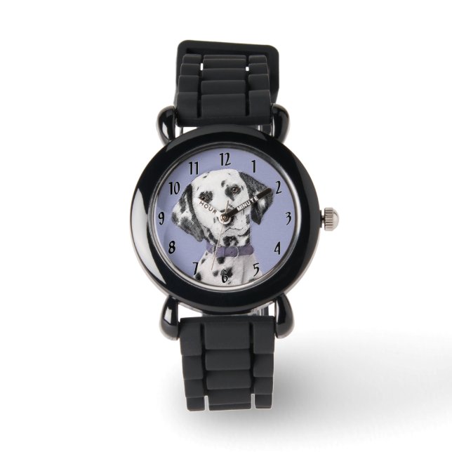 Montre Peinture Dalmatienne - Cute Original Chien Art (Recto)