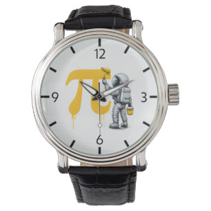 Montre Peinture d'astronaute cool symbole pi jour de Pi