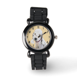 Montre Peinture de Bedlington Terrier - Art canin origina