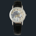 Montre Peinture de berger australien - Art original de ch<br><div class="desc">Australian Shepherd portrait de chien, peinture originale. Nous nous spécialisons dans l'art original mignon et drôle. Achetez ceci pour vous-même ou comme un grand cadeau pour vos amis amoureux de Shepherd australien. Soyez créatif - cliquez sur la PERSONNALISER pour ajouter/supprimer/modifier du texte, redimensionner l'image, modifier les couleurs ou tout ce...</div>