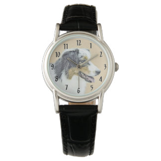 Montre Peinture de berger australien - Art original de ch