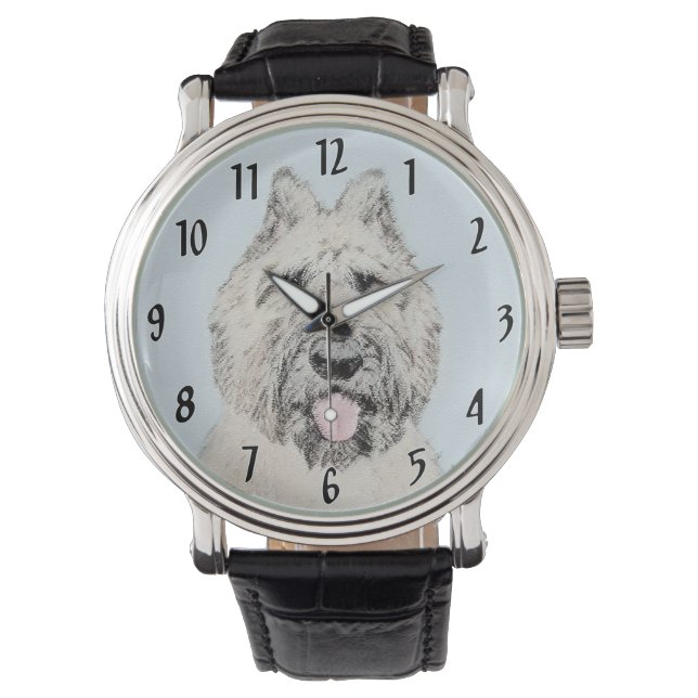 Montre Peinture de Bouvier des Flandres - Art original de (devant)