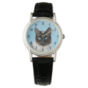 Montre Peinture de chats de Siamese - Cute Original Cat A