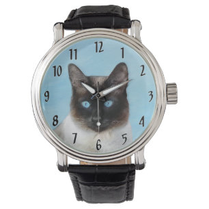 Montre Peinture de chats siamois - Cute art original de c