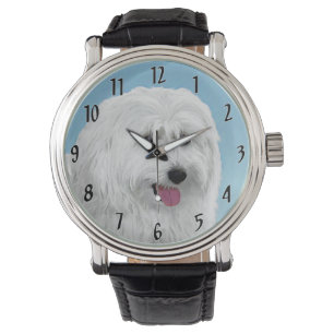 Montre Peinture de chien des lowland polonais - Art du ch
