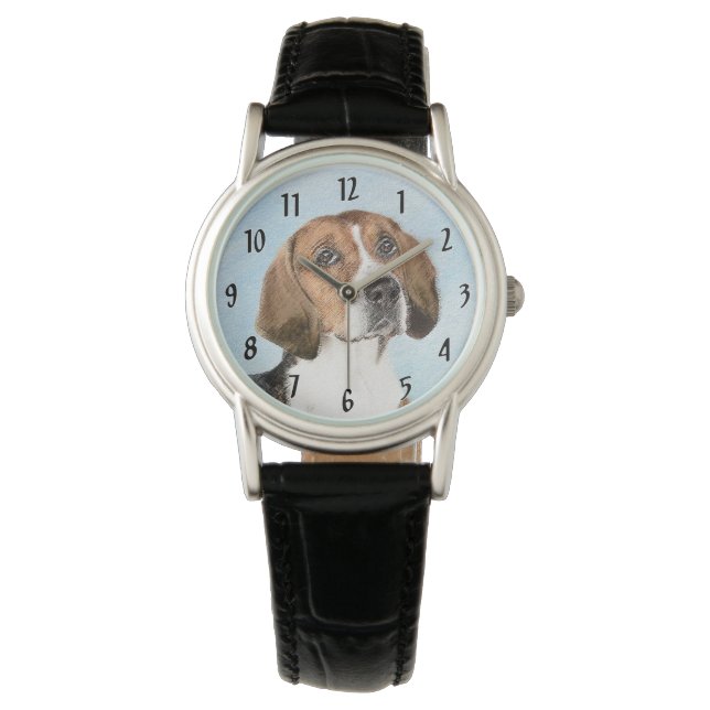 Montre Peinture de Foxhound Anglais - Jolie illustration  (devant)