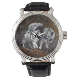Montre Peinture de jeu de Keeshond - Peinture originale d