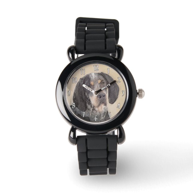 Montre Peinture de linge bluetick - mignon chien original (Recto)