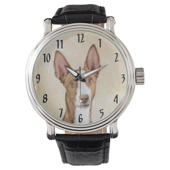 Montre Peinture de Podenco d'Ibiza - Art original de chie (devant)