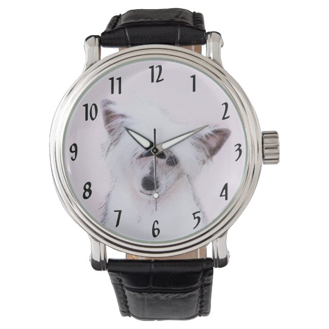 Montre Peinture de Powderpuff de Crested Chinois - Art Ca (devant)