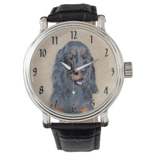 Montre Peinture de Setter Gordon - Art Original de Chien 