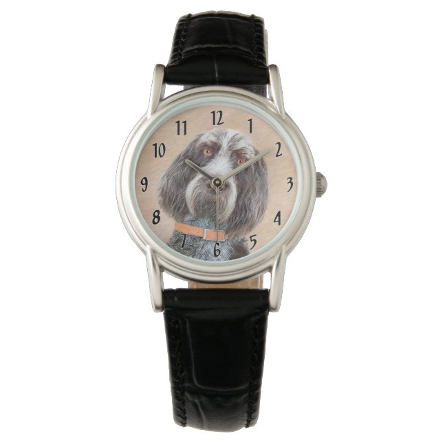 Montre Peinture de Spinone Italiano - Joli Art Original d (devant)