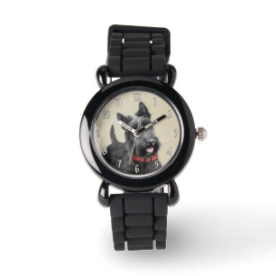Montre Peinture de Terrier Écossais - Art Original de Chi