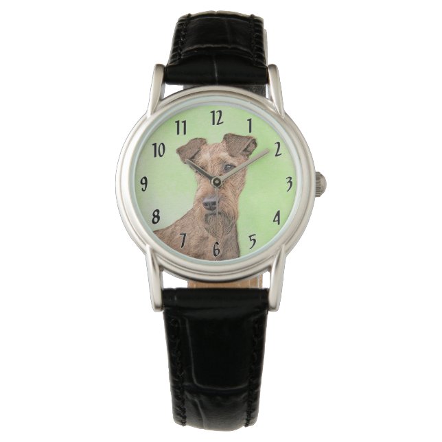 Montre Peinture de Terrier Irlandais - Art Original de Ch (devant)