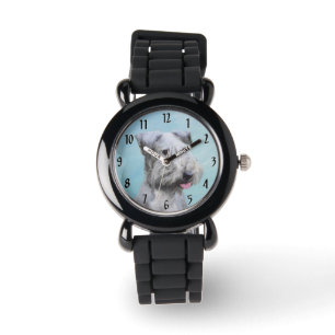 Montre Peinture de Terrier Tchèque - Joli Art Original de