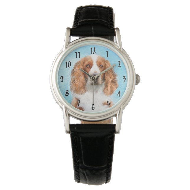 Montre Peinture de Welsh Springer Spaniel - Art canin ori (devant)