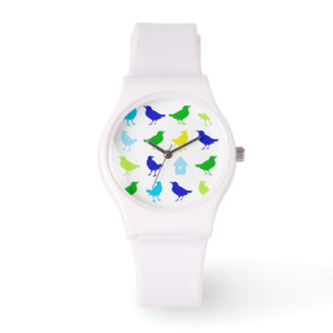 Montre Peinture des oiseaux colorés par Chariklia Zarris