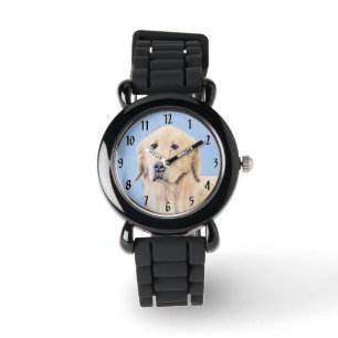 Montre Peinture Golden Retriever - Joli art original chie