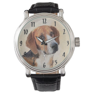 Montre Peinture Harrier - Joli art original chien