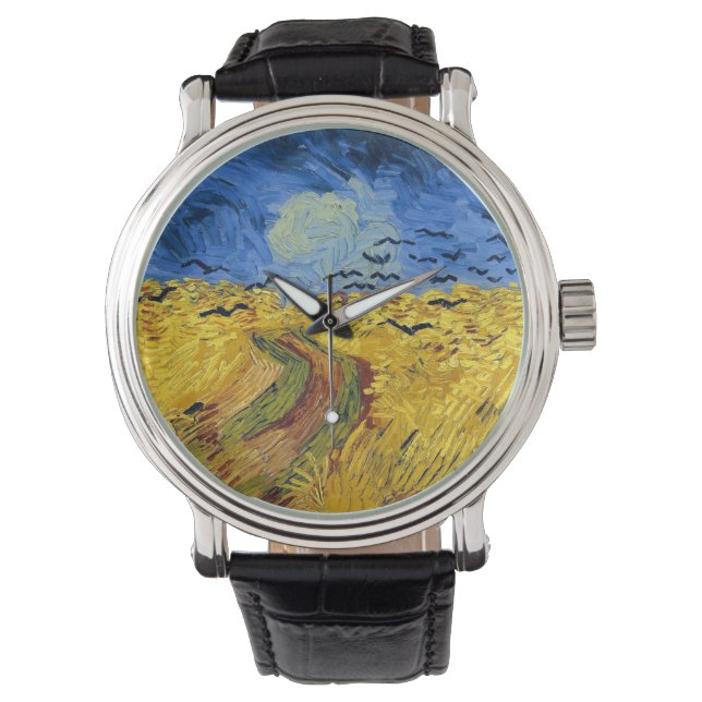 Montre Peinture impressionniste Champs de blé de Van Gogh (devant)