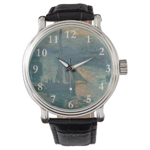 Montre Peinture impressionniste marine du lever de soleil