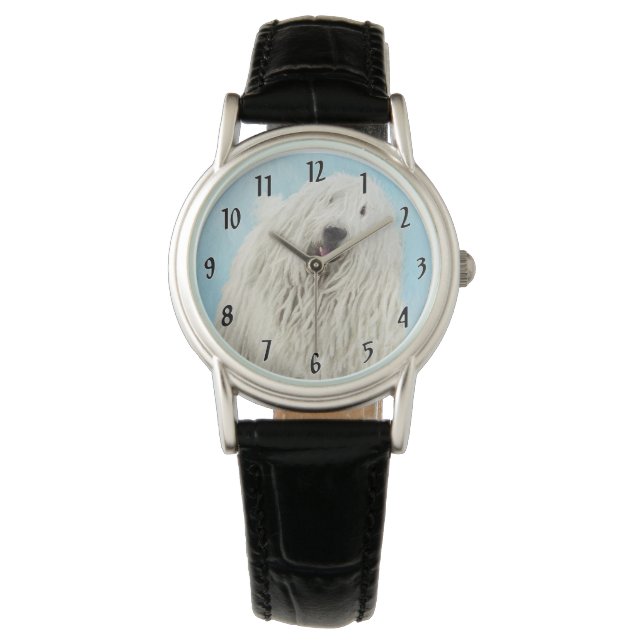 Montre Peinture Komondor - Cute Original Chien Art (devant)