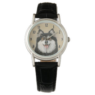 Montre Peinture Lapphund Finlandaise - Joli art original 
