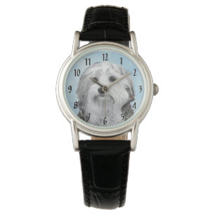 Montre Peinture Lowchen - Art de chien original mignon