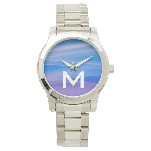 Montre Peinture lumineuse de traînées de couleurs abstrai (devant)
