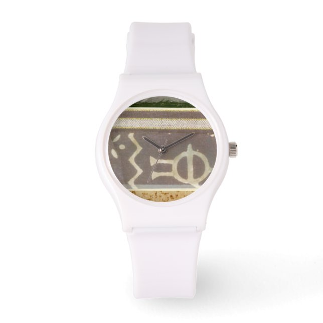 Montre Peinture Motif Tribale contemporaine (Recto)