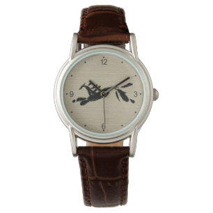Montre Peinture originale de cheval Zodiaque chinois Anni