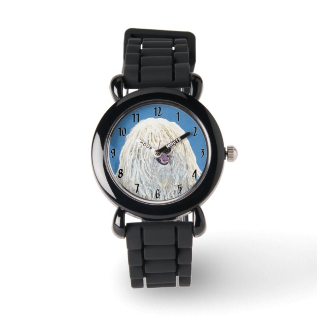 Montre Peinture Puli - Cute Original Chien Art (Recto)