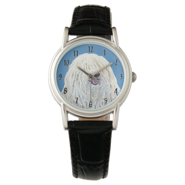 Montre Peinture Puli - Cute Original Chien Art (devant)
