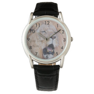Montre peinture réaliste de la faune du lion hurlant de g