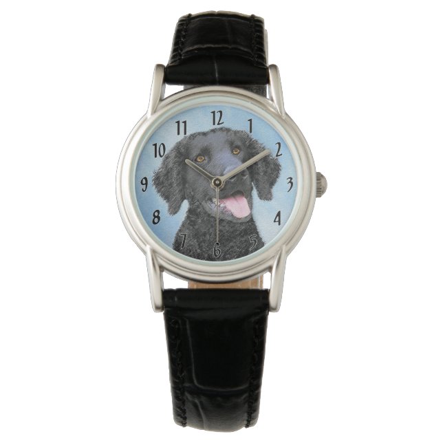 Montre Peinture Retriever recouverte de boue - Art Chien  (devant)