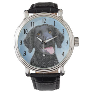 Montre Peinture Retriever recouverte de boue - Art Chien 