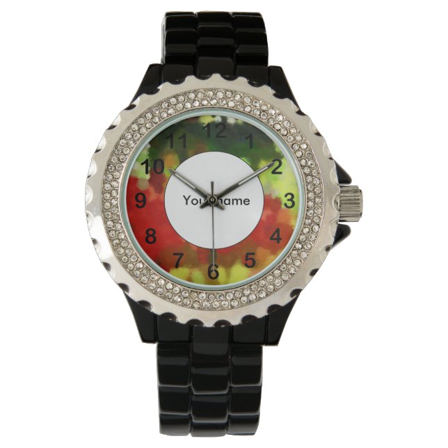 Montre Peinture rouge vert (devant)