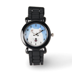 Montre Peinture Samoyed Puppy - Jolie Art Original Chien