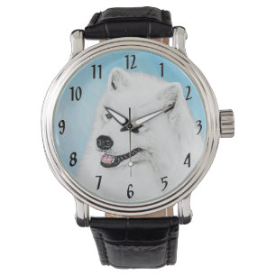 Montre Peinture Samoyède - Art de chien original mignon