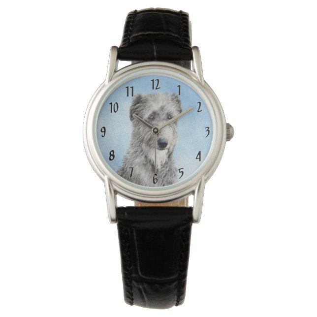 Montre Peinture Scottish Deerhound - Chien Original Migno (devant)