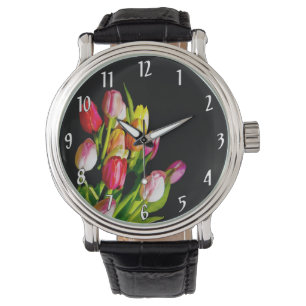 Montre Peinture Tulip - Art Fleur original