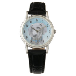 Montre Peinture Weimaraner - Joli art original chien