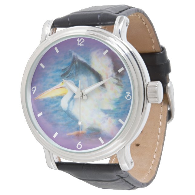 montre pelican aquarelle 26 (Incliné)