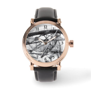 Montre Pencilart de passerelle antique Monochrome