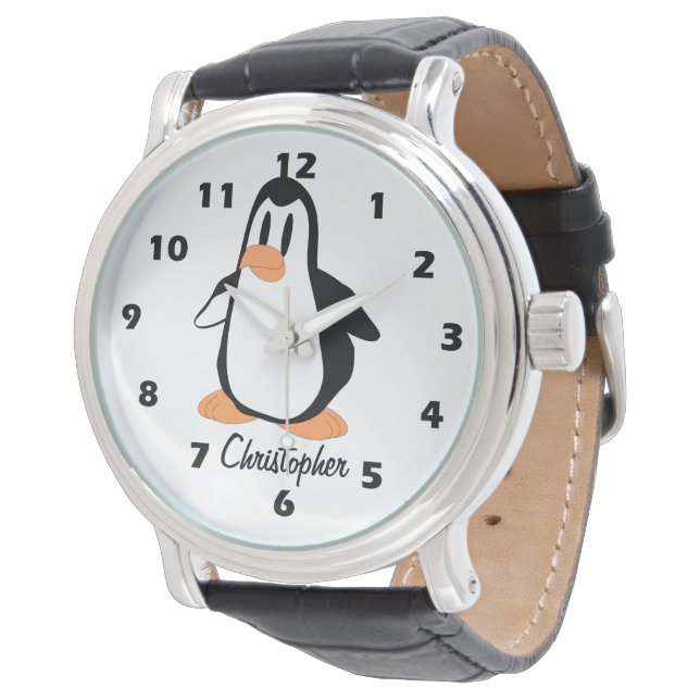 Montre Penguin Design Personalised (Incliné)