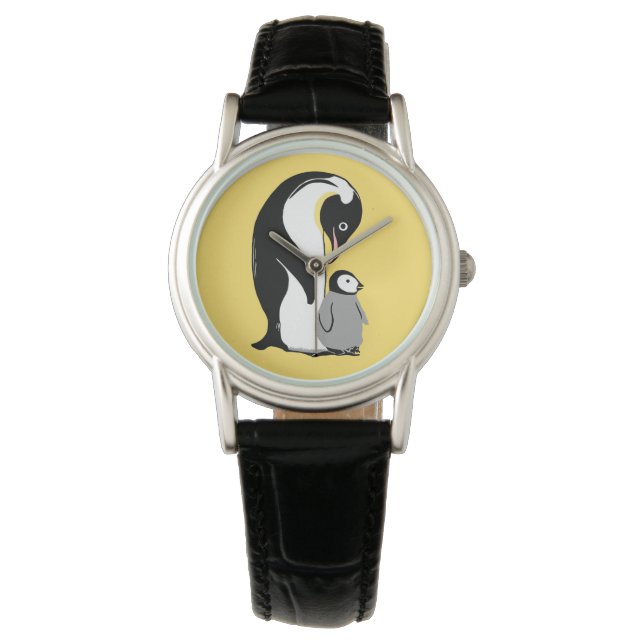 Montre Penguins Yellow et Black Wistwatch (devant)